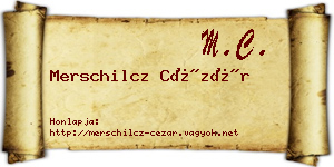 Merschilcz Cézár névjegykártya